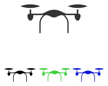 Quadcopter düz vektör simgesi