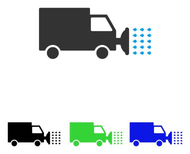 Sokak araba düz vektör simge yıkama