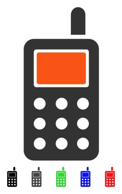 Cep telefonu düz simgesi