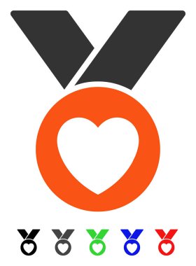 Sadaka madalya düz simgesi