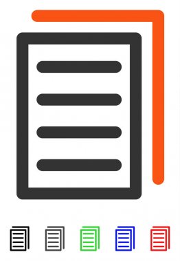 Kopya belge düz simgesi