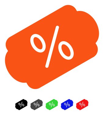 Etiket düz simgesi indirim