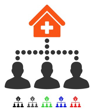 Eczane istemcilerinin düz simgesi