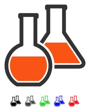 Cam şişeler düz simgesi