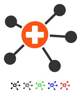 Sağlık Linkler düz simgesi