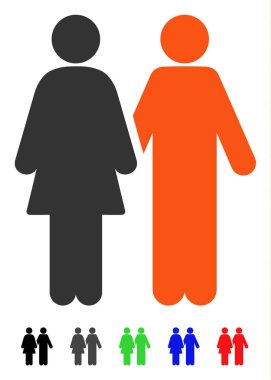 İnsan Çift düz simgesi