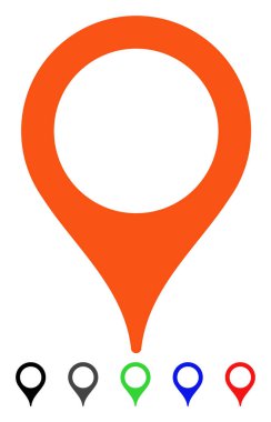 Harita işaretleyici düz simgesi