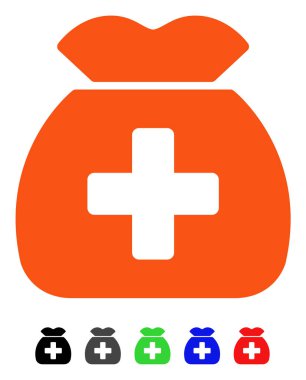 Tıbbi sermaye fonu düz simgesi