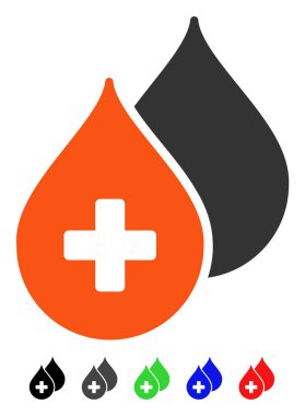 Tıbbi damla düz simgesi