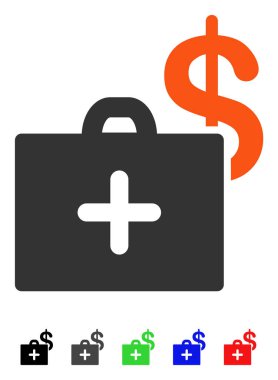 Sağlık fonu büyük düz simgesi