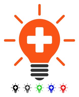 Tıbbi lamba düz simgesi