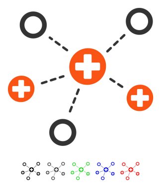 Tıbbi Linkler düz simgesi