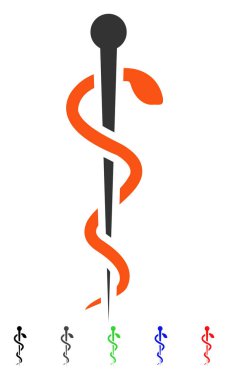 Tıbbi iğne düz simgesi