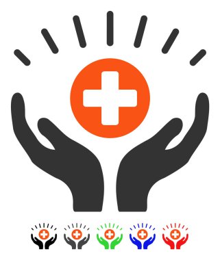 Tıbbi refah düz simgesi