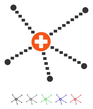 Tıbbi ilişkiler düz simgesi