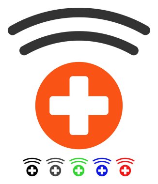 Tıbbi kaynak düz simgesi