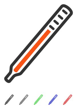 tıbbi termometre düz simgesi