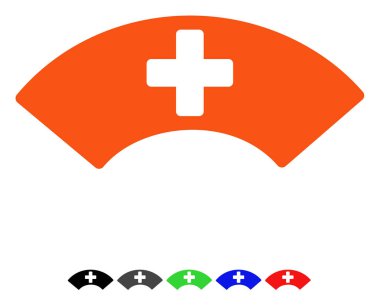 Tıbbi güneşlik düz simgesi