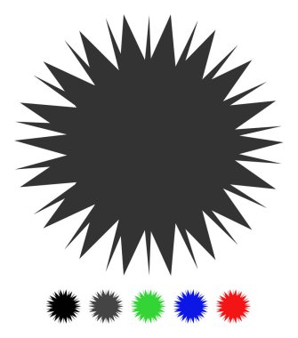 Mikrop Spore düz simgesi