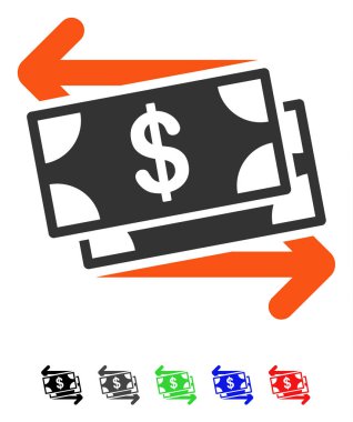 para Döviz düz simgesi