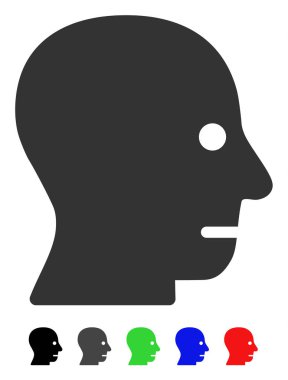 Hasta baş düz simgesi