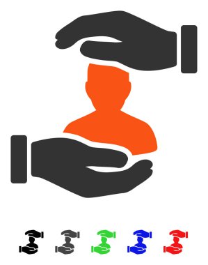 Hasta sigorta düz simgesi