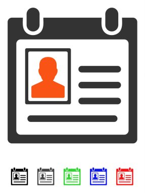 Kişisel rozet düz simgesi