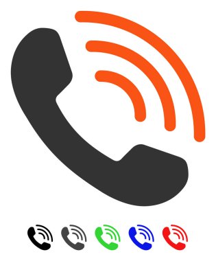 Telefon görüşmesi düz simgesi