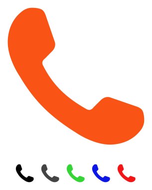 Telefon alıcı düz simgesi