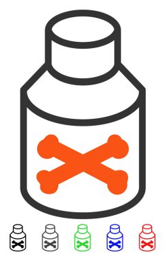 Zehir şişe düz simgesi