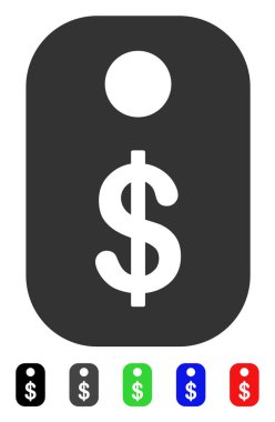 Fiyat etiketi düz simgesi