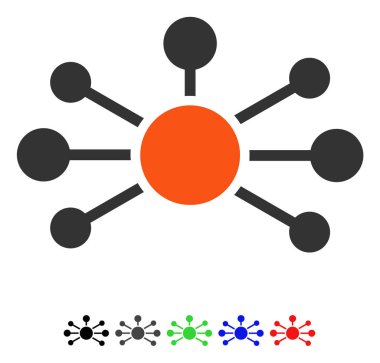 İlişkiler düz simgesi