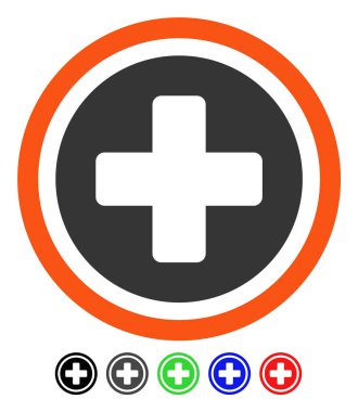 Çapraz düz simgesi yuvarlak