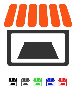 Dükkanı düz simgesi