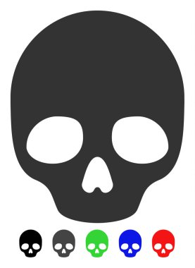 Kafatası düz simgesi