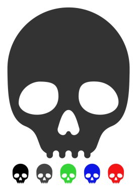 Kafatası düz simgesi