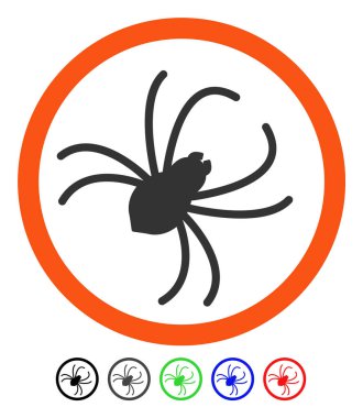 Örümcek düz simgesi