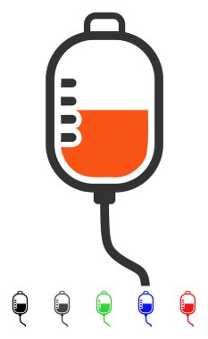 Terapi damlalık düz simgesi