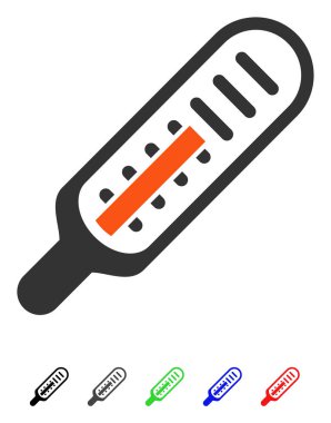 termometre düz simgesi