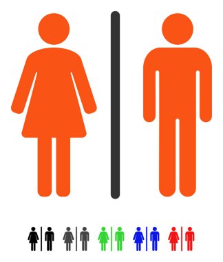 Tuvalet düz simgesi