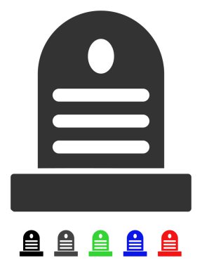 Mezar taşı düz simgesi