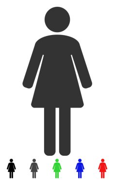 Kadın düz simgesi
