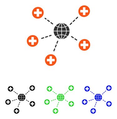 Vektör simgesi genel tıp ilişkiler daire