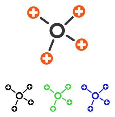 Sağlık Linkler düz vektör simgesi