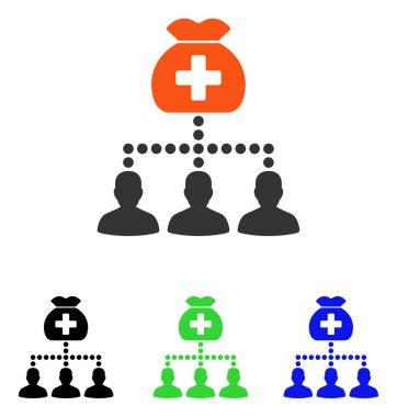 Vektör simge tıbbi Fonu istemcilerinin düz