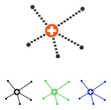 Tıbbi ilişkiler düz vektör simgesi