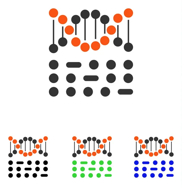 Genetikai kód lapos Vector Icon — Stock Vector