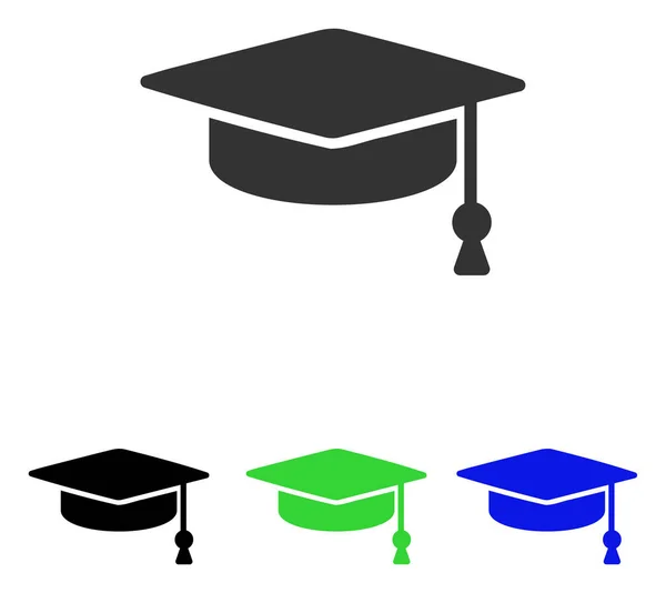 Επίπεδο εικονίδιο διανυσματικού καλύμματος αποφοίτησης — Διανυσματικό Αρχείο