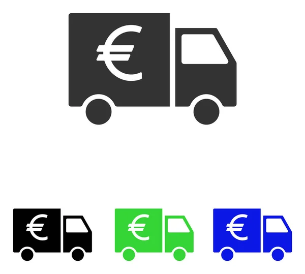 Euro Car platte Vector Icon — Stockvector