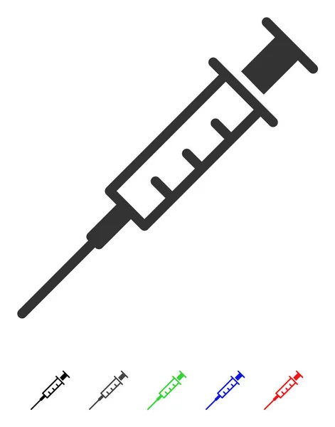 빈 주사기 플랫 아이콘 — 스톡 벡터